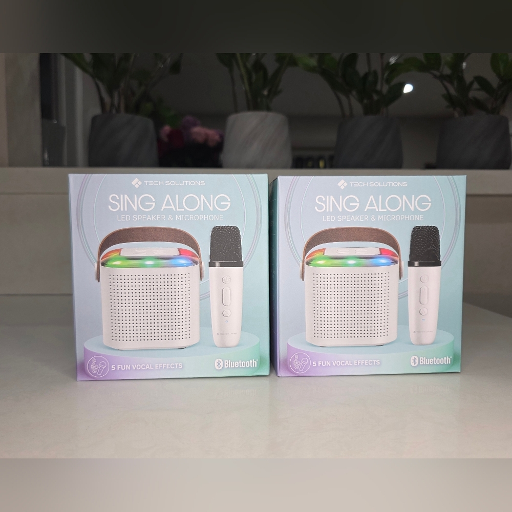 LED Speaker with Microphone (2 pack)